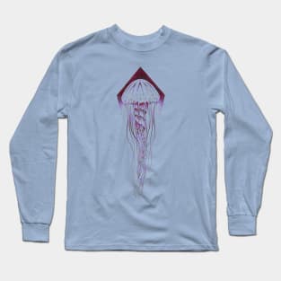 Patterned Jellyfish Design Long Sleeve T-Shirt